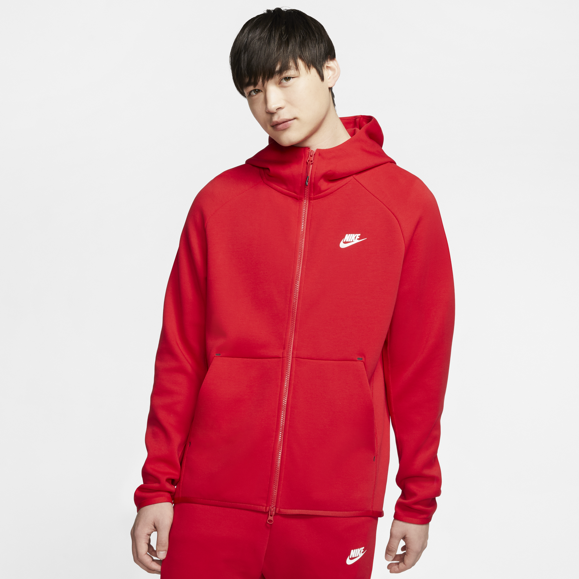 red nike tech jacket