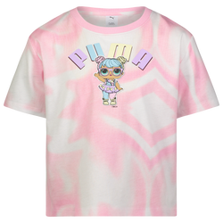 Girls' Preschool - PUMA X LOL CTN Jersey SS Fashion T-Shirt - Pink/White