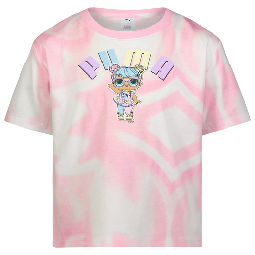 

Girls PUMA PUMA X LOL CTN Jersey SS Fashion T-Shirt - Girls' Toddler White/Pink Size 2T