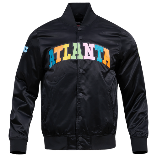 

Pro Standard Mens Atlanta Hawks Pro Standard Hawks Washed Neon Satin Jacket - Mens Black Size L