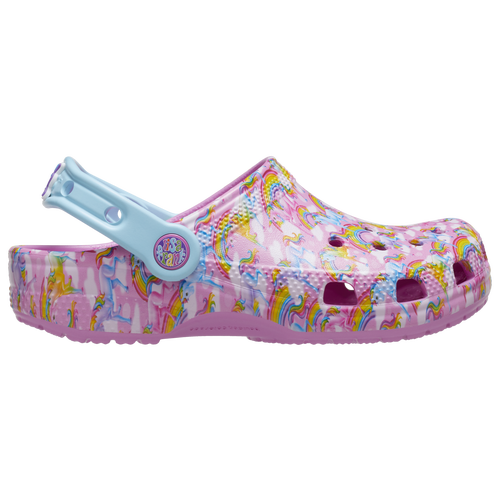 

Crocs Girls Crocs Lisa Frank Rainbow Clogs - Girls' Grade School Shoes Pink/Blue Size 05.0