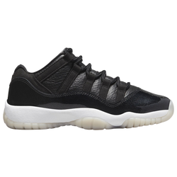 Girls' Grade School - Jordan Retro 11 Low - Black/Red/White