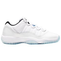 Boys' Grade School - Jordan AJ 11 Comfort Low - White/Carolina/Black