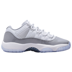 Girls' Grade School - Jordan Retro 11 Low - White/Blue/Grey