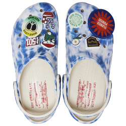 Women's - Crocs Levi's Classic Clogs Stucco - White/Blue
