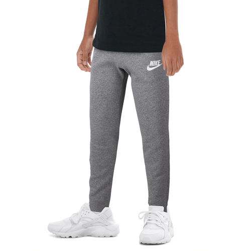 

Nike Boys Nike Club Fleece Joggers - Boys' Grade School Carbon Heather/Cool Grey/White Size S