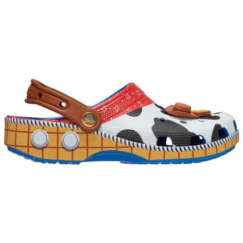 Shop Crocs Boys  Toy Story Woody Classic Clogs In White/black/brown