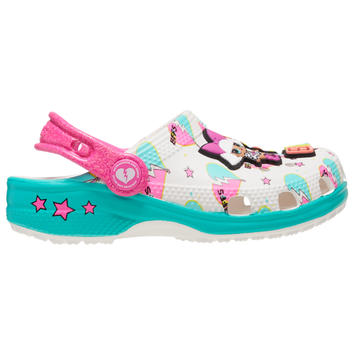 Crocs Kids' Girls  Lol Surprise Bff Classic Clogs In White Lol Surprise Bff/teal/pink