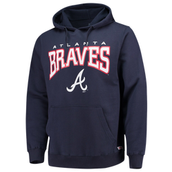 Men's - Stitches Braves Pullover Hoodie - Navy/Navy