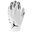 Jordan Knit Football Gloves - Men's White/White/Black