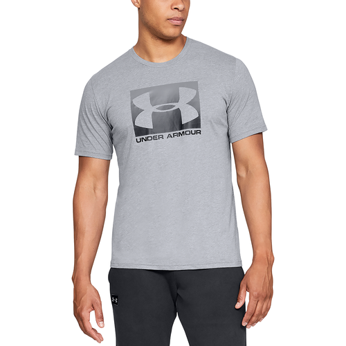 Shop Under Armour Mens  Boxed Sportstyle Short Sleeve T-shirt In Steel Light Heather/graphite/black