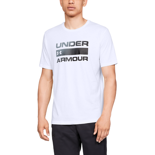 

Under Armour Mens Under Armour Wordmark Short Sleeve T-Shirt - Mens White/Black Size XL