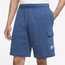 Nike Cargo Club Shorts - Men's Blue/White