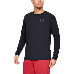 Men's - Under Armour Sportstyle Left Chest Long Sleeve T-Shirt - Black/Black