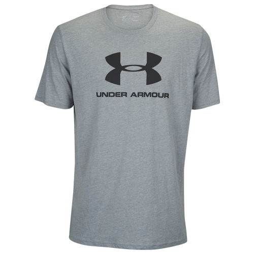 

Under Armour Mens Under Armour Sportstyle Logo T-Shirt - Mens Steel Light Heather/Black Size XL
