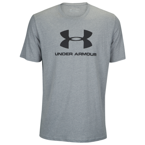 

Under Armour Mens Under Armour Sportstyle Logo T-Shirt - Mens Steel Light Heather/Black Size M