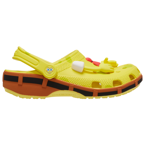 Shop Crocs Mens  Spongebob Classic Clogs In Brown/yellow/red