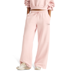 Women's - New Balance Trackside Fleece Pants - Pink Chalk