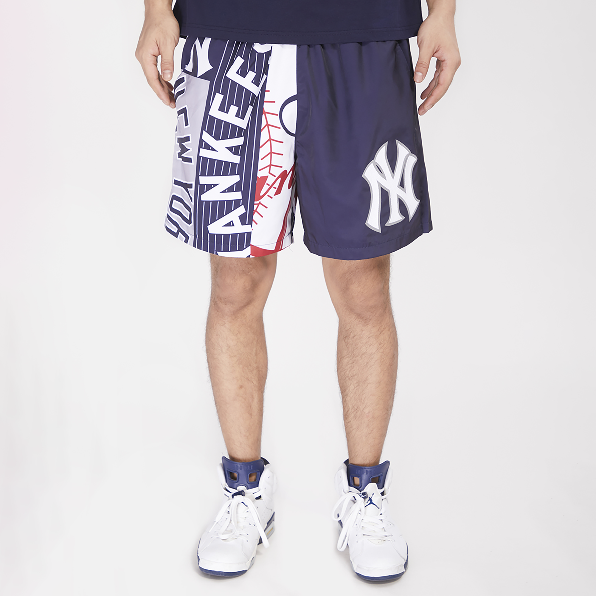 Pro Standard Mens Yankees Mash Woven Shorts - Navy Size M