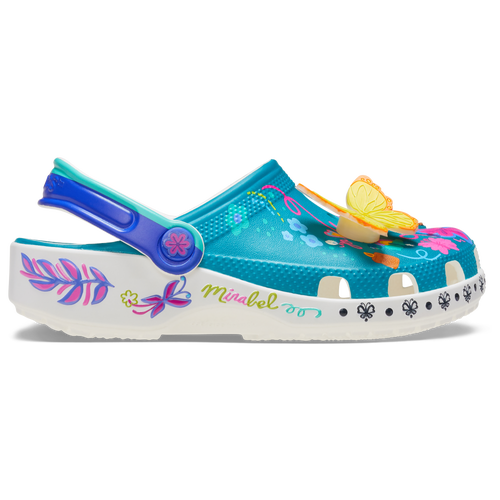 

Girls Crocs Crocs Mirabel Classic Clogs - Girls' Toddler Shoe Pink/Yellow/Teal Size 06.0