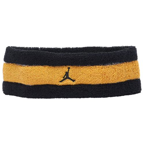 Jordan Mens  Terry Headband In Black/sanded Gold/black