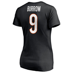 Women's - Fanatics Bengals Name & Number V-Neck T-Shirt - Black/Black