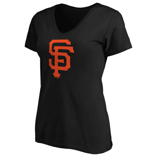 

Fanatics Womens Fanatics Giants Core Official Logo V-Neck T-Shirt - Womens Black/Black Size M