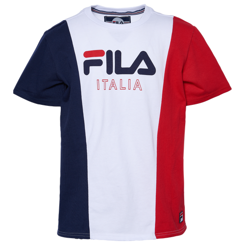 forklædning se skrive Fila Kids' Boys Italia T-shirt In White/navy/red | ModeSens
