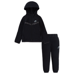 Girls' Toddler - Nike Tech Fleece Set - Black/White