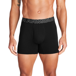 Men's - Under Armour Performance Cotton Brief- Solid 6IN 3PK - Black/Black/Black