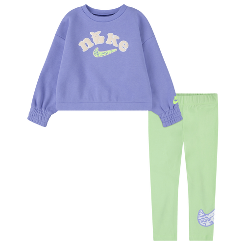 

Girls Nike Nike Crew & Legging Set - Girls' Toddler Ghost Green/White Size 4T