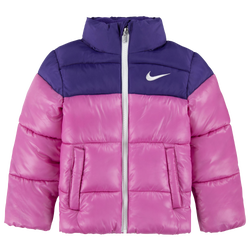 Girls' Toddler - Nike Colorblock Puffer Jacket - Playful Pink/Playful Pink