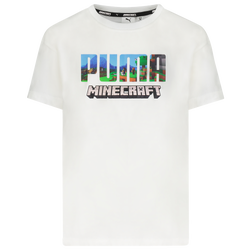 Boys' Grade School - PUMA Minecraft T-Shirt - White/Blue