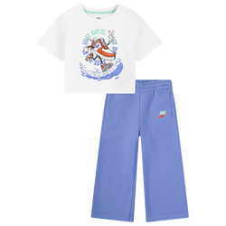 Girls' Toddler - Nike NSW Best Foot Forward Wide Leg Pants Set - Nike Polar/Nike Polar