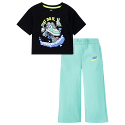 Girls' Toddler - Nike NSW Best Foot Forward Wide Leg Pants Set - Emerald Rise/Emerald Rise