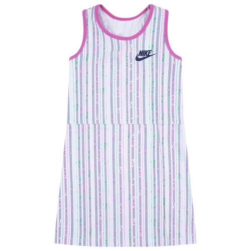 

Nike Girls Nike Happy Camper AOP Dress - Girls' Toddler White/Pink Size 2T