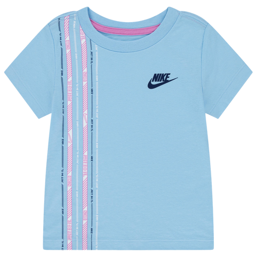 

Girls Nike Nike Happy Camper T-Shirt - Girls' Toddler Blue/Pink Size 4T