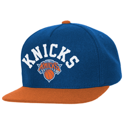 Adult - Mitchell & Ness Knicks Rev Underarch Snap Cap - Royal/Orange