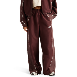 Women's - New Balance Trackside Woven Pants - Cherry Leather