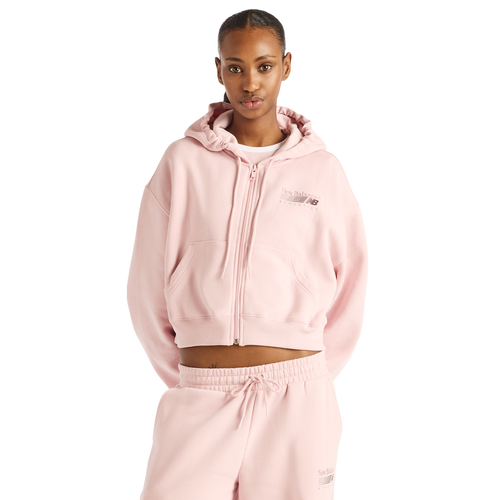  - New Balance Trackside Fleece Full-Zip - Pink Chalk
