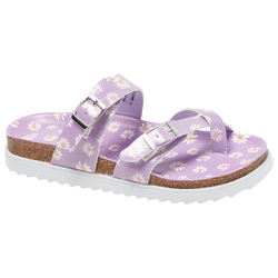 Girls' Preschool - Steve Madden JSAND Daisy Slides - White/Purple