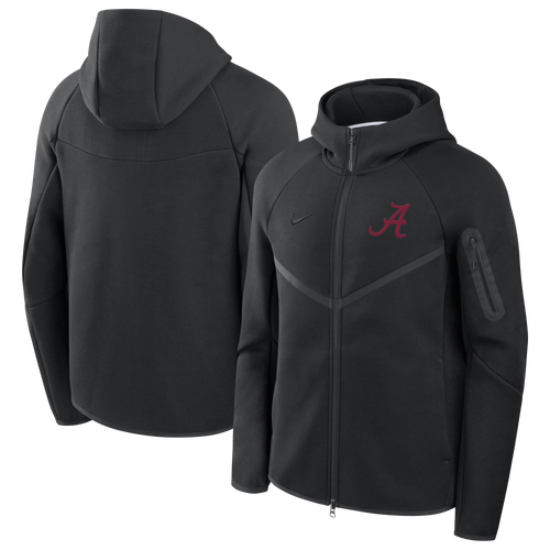 Nike Mens Alabama Crimson Tide NCAA Tech Fleece Full-Zip - - Black