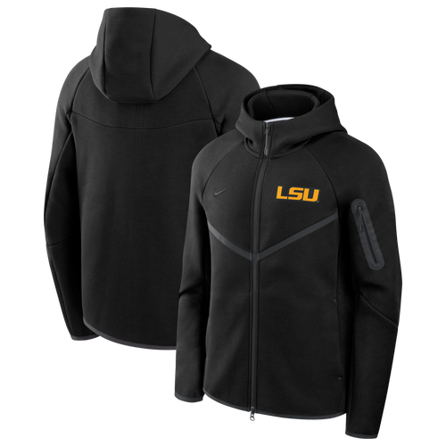 Nike Mens LSU Tigers NCAA Tech Fleece Full-Zip - - Black