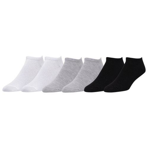 

CSG Mens CSG 6PK No Show Socks - Mens White/Grey/Black Size M