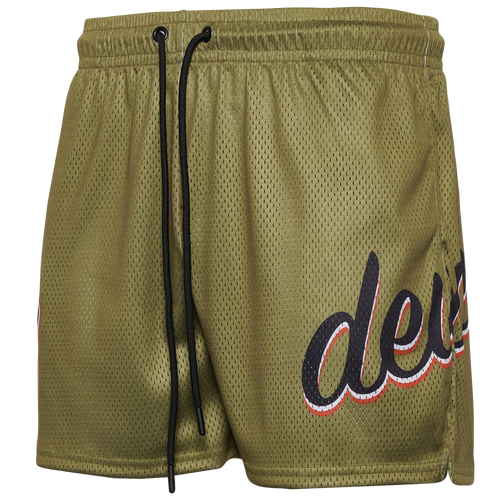 

Deuce Mens Deuce Mesh Shorts Classic - Mens Olive/Red Size M