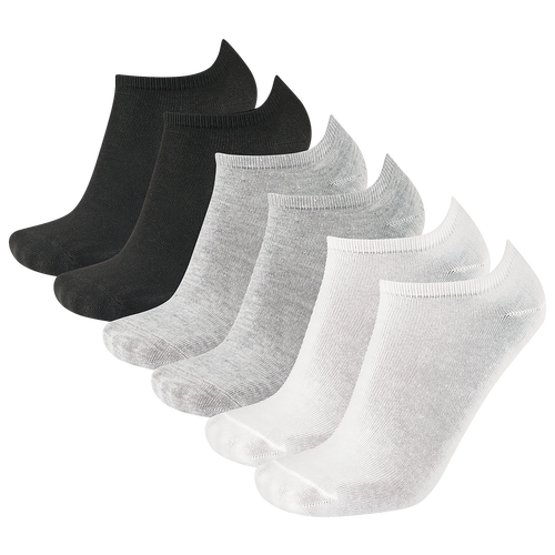 

CSG Mens CSG 6PK No Show Socks - Mens Grey/Black/White Size L