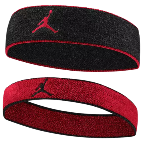 Shop Jordan Chenille 2 Pack Headbands In Black/gym Red/gym Red