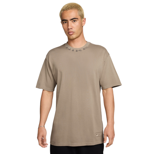 Nike Mens  Nsw T Shirt Oc Collar Print In Brown