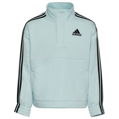 

Girls adidas adidas Fleece Popover Hoodie - Girls' Grade School Blue/Blue Size S