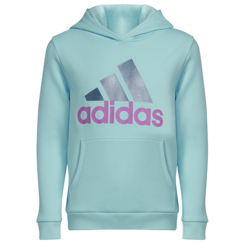 

Girls adidas adidas Bos Logo Hoodie - Girls' Grade School Blue/Black/Pink Size M